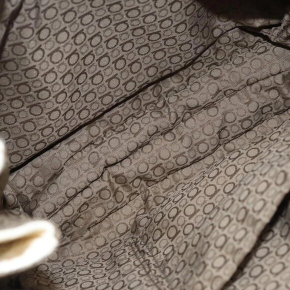 Salvatore Ferragamo Gancini Shoulder Bag Leather White Silver Auth - Picture 12 of 16